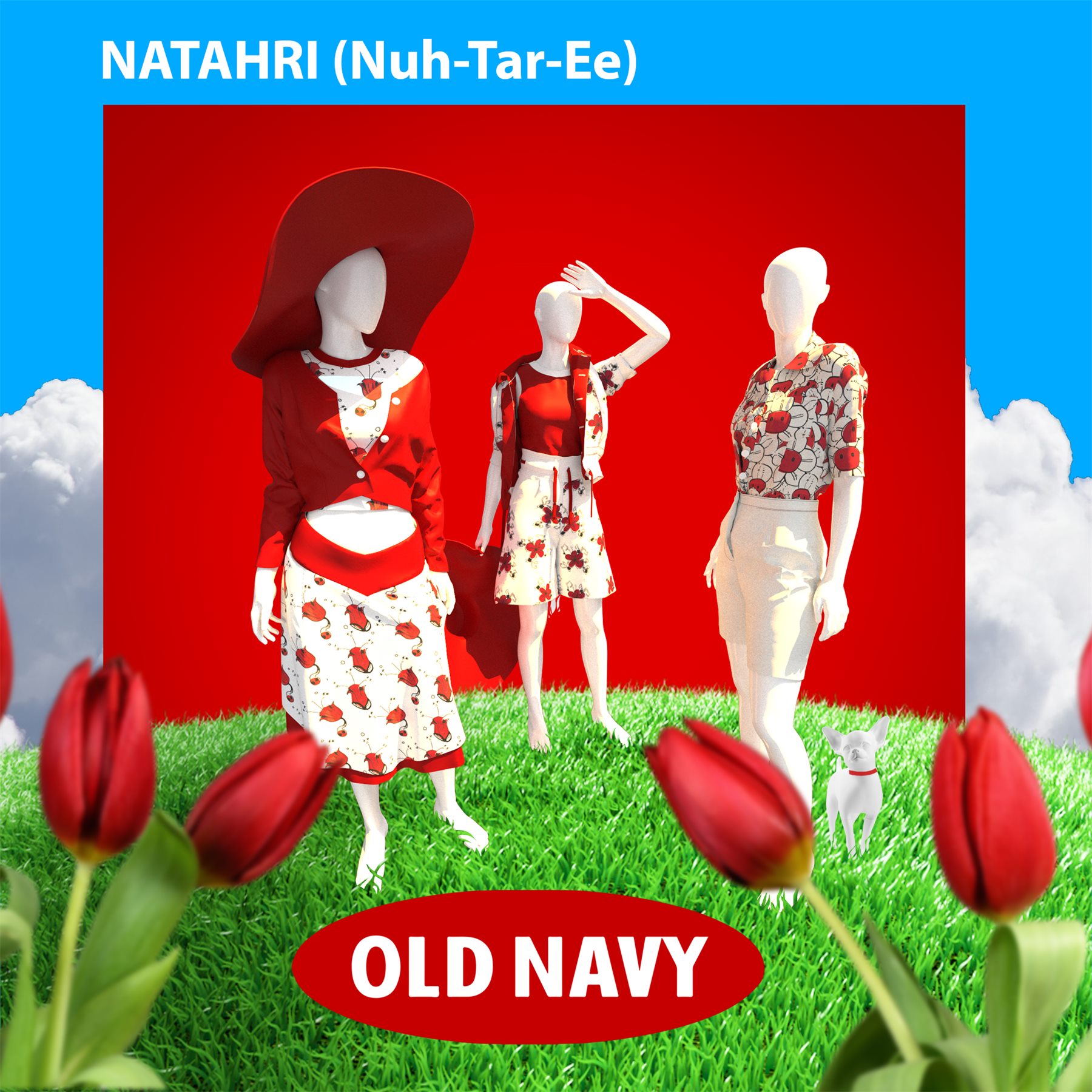 On set Natahri x Old Navy